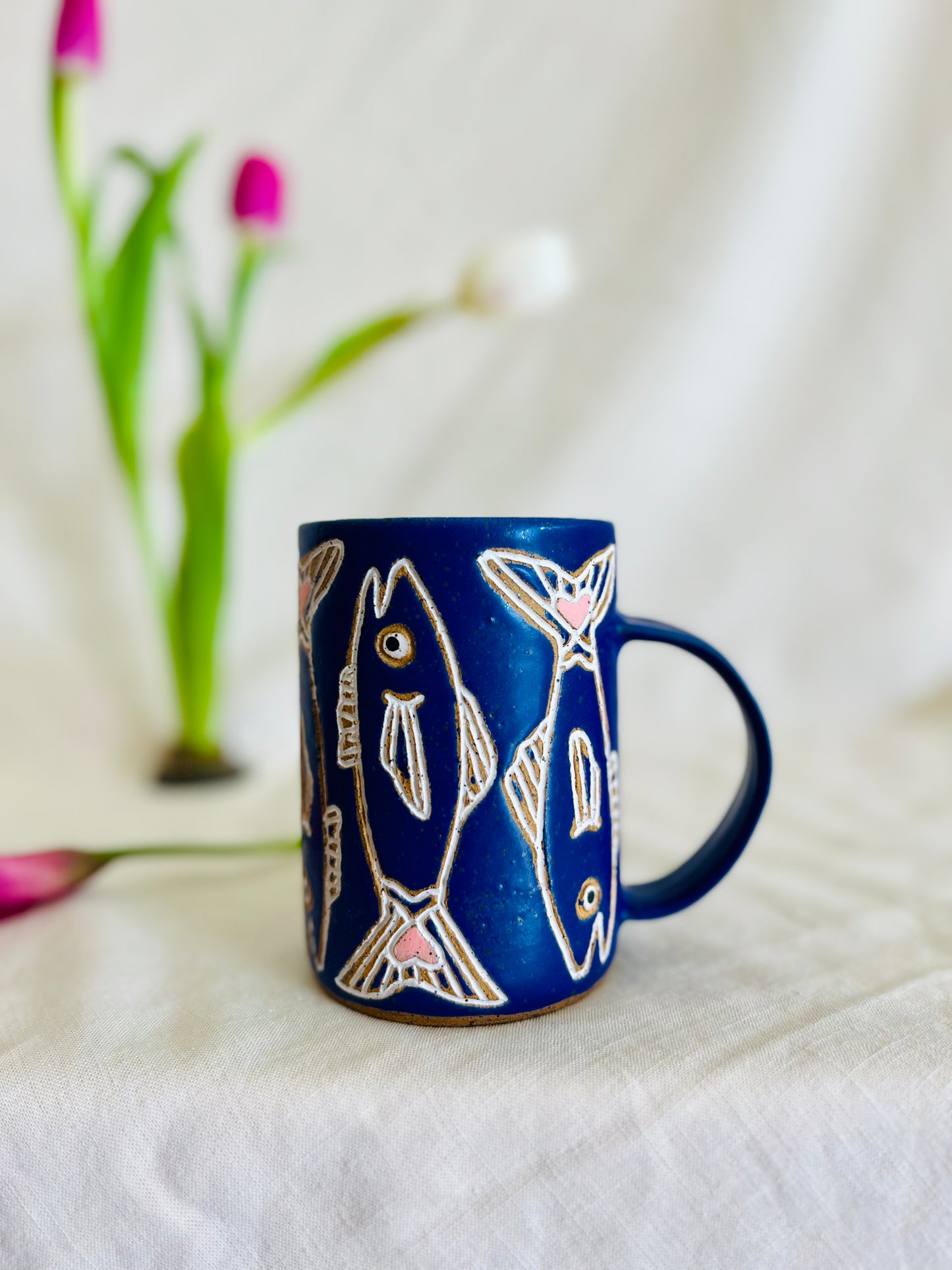 Love Fish Mug- blue