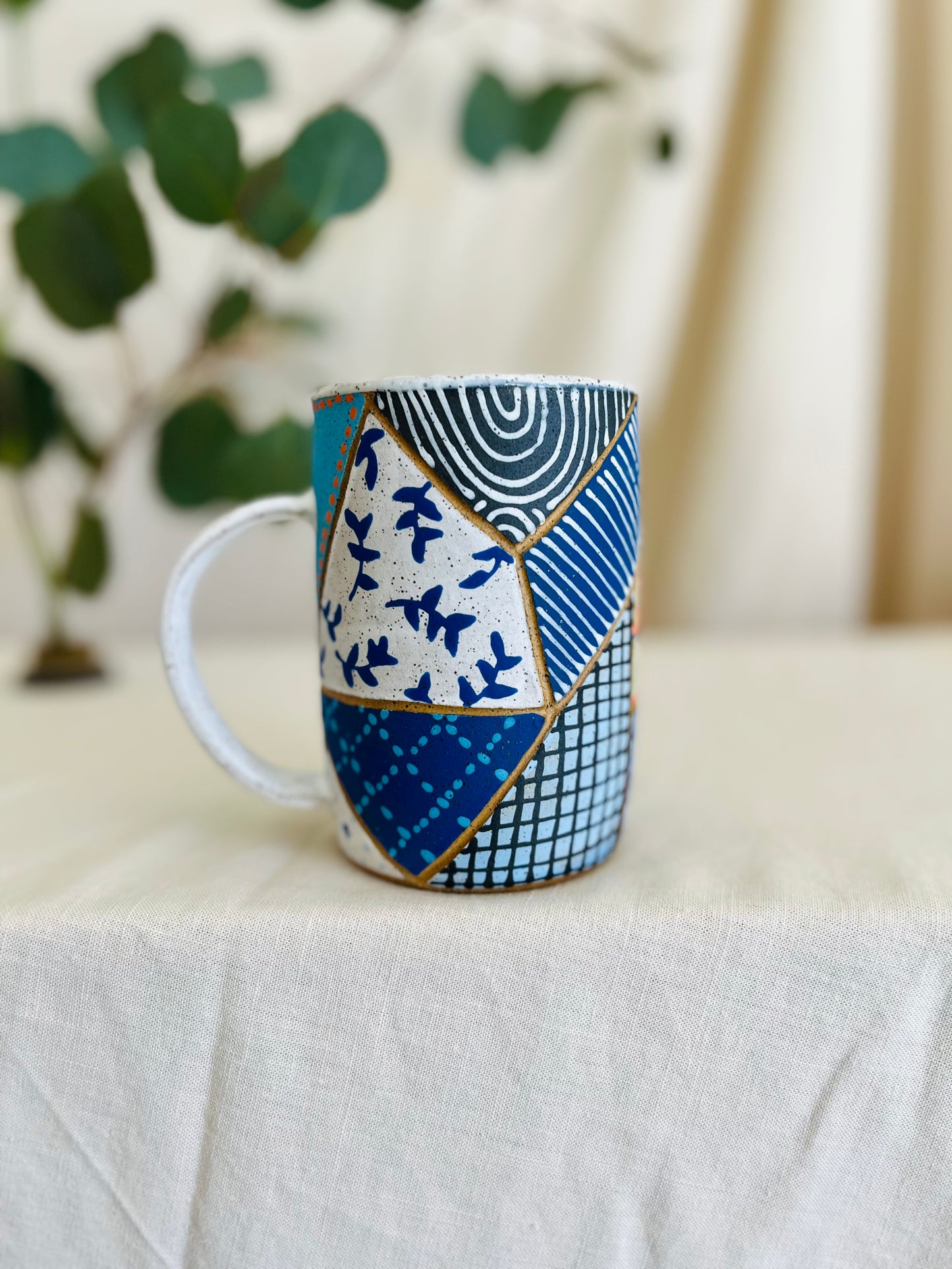 Patchwork Blues Mug 5