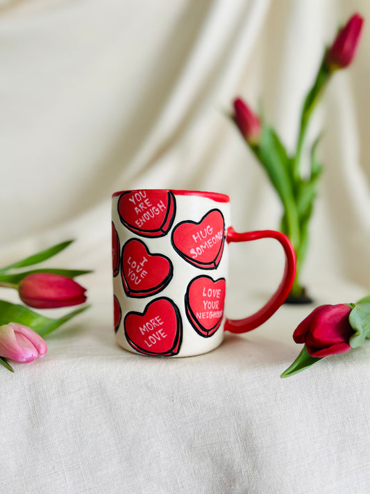 Cherry Hearts Mug: matte