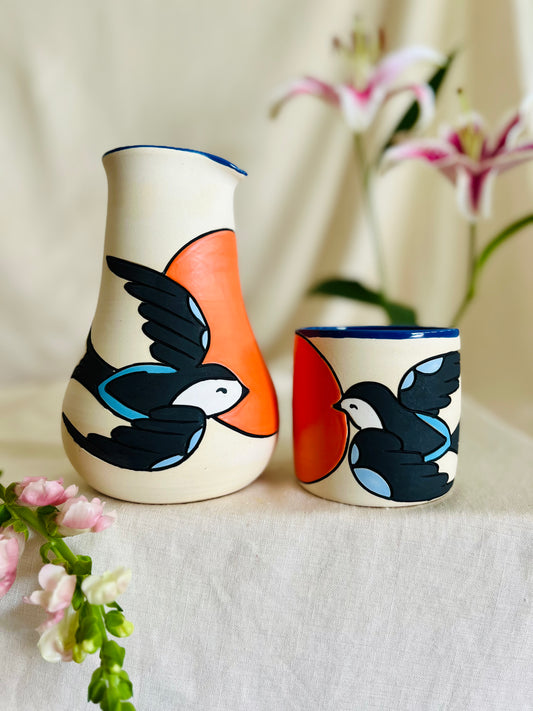 Sparrow Carafe + Cup Set