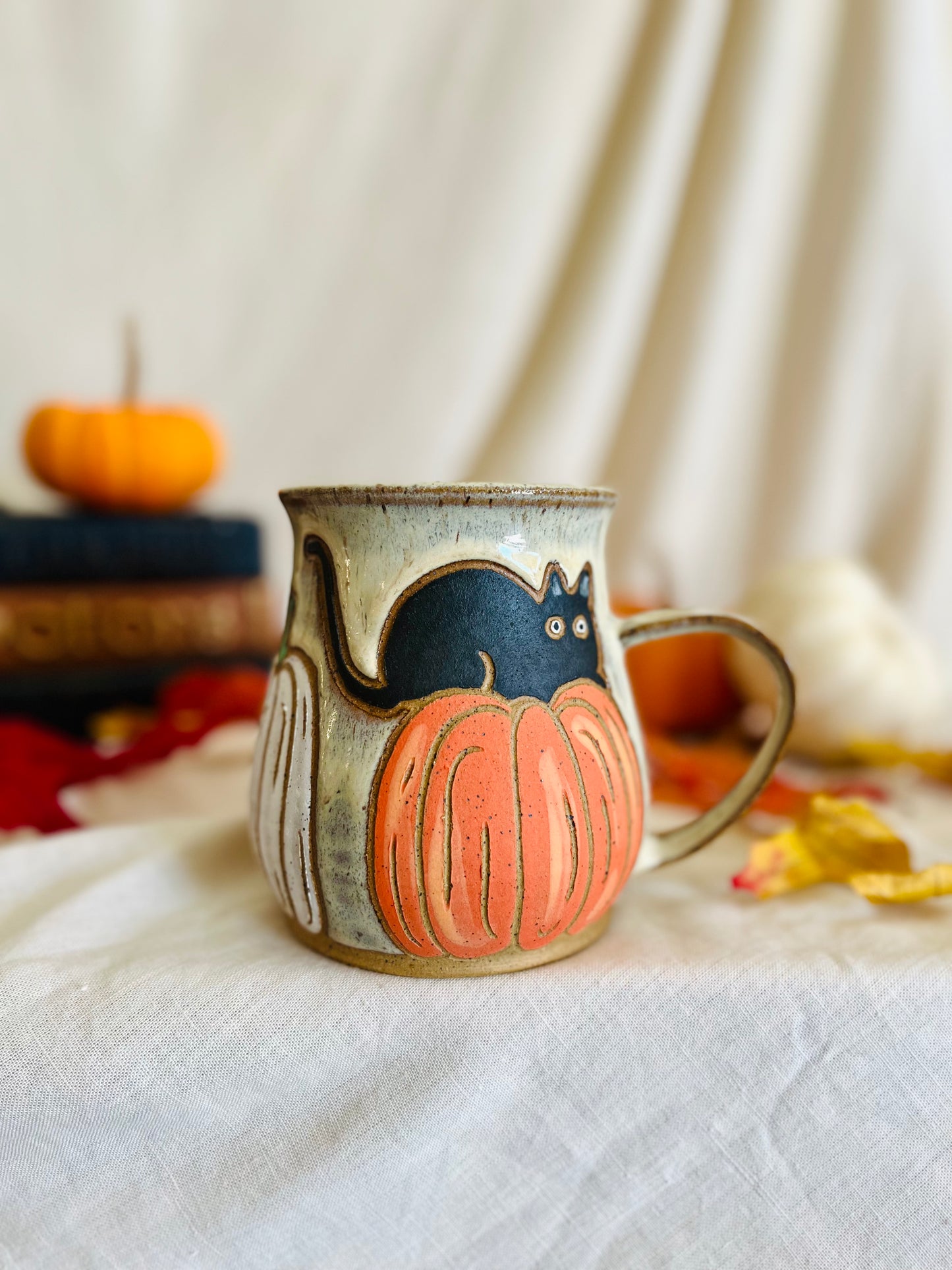 Gourds N' Pumpkins N' Cat Mug 1