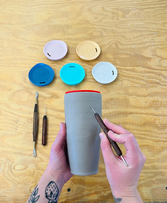 Carving + Painting Workshop: Travel Cup (w/ lid)