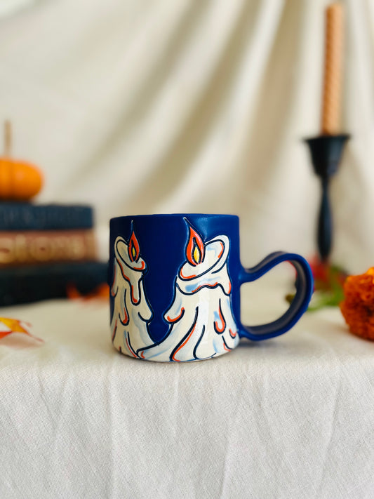 Melting Candle Mug (blue)