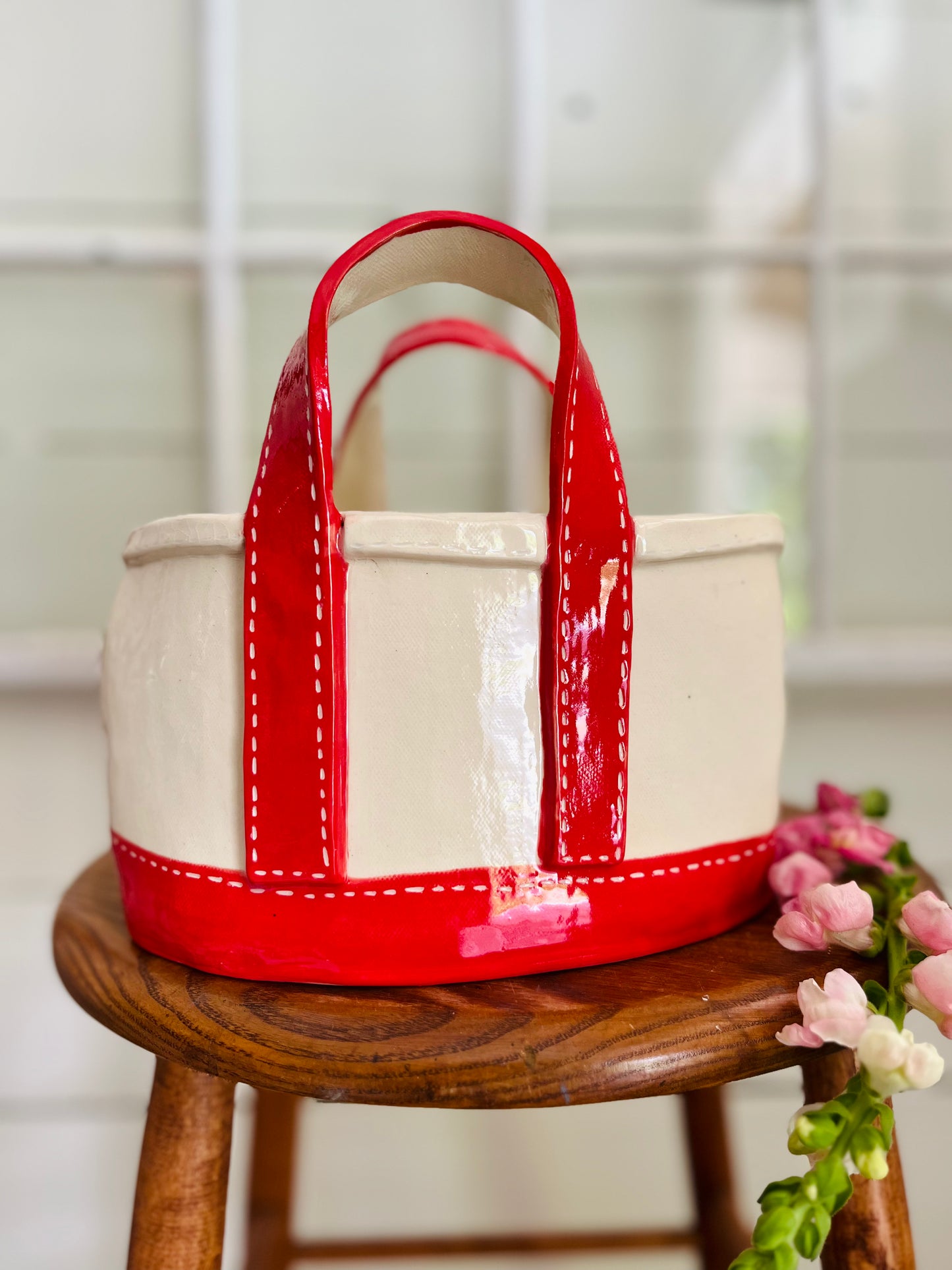 Tote Bag Planter: large red *markdown*