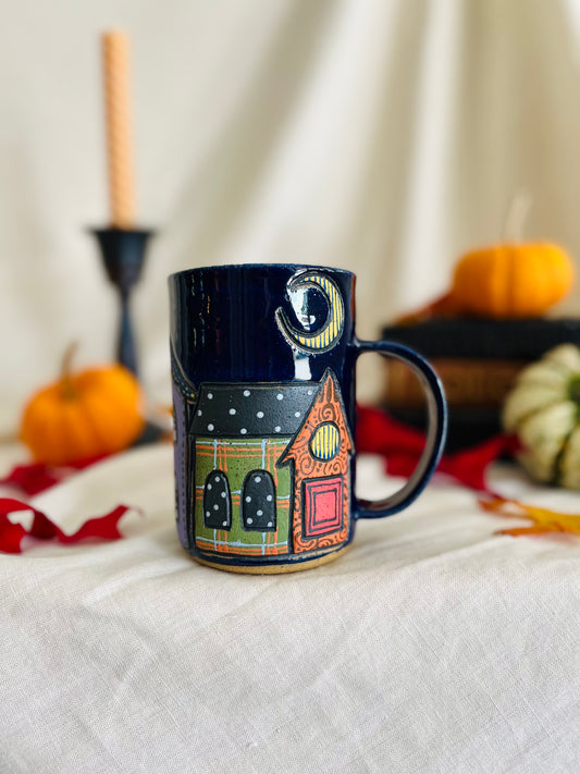Patchwork Spooky Village Mug 3