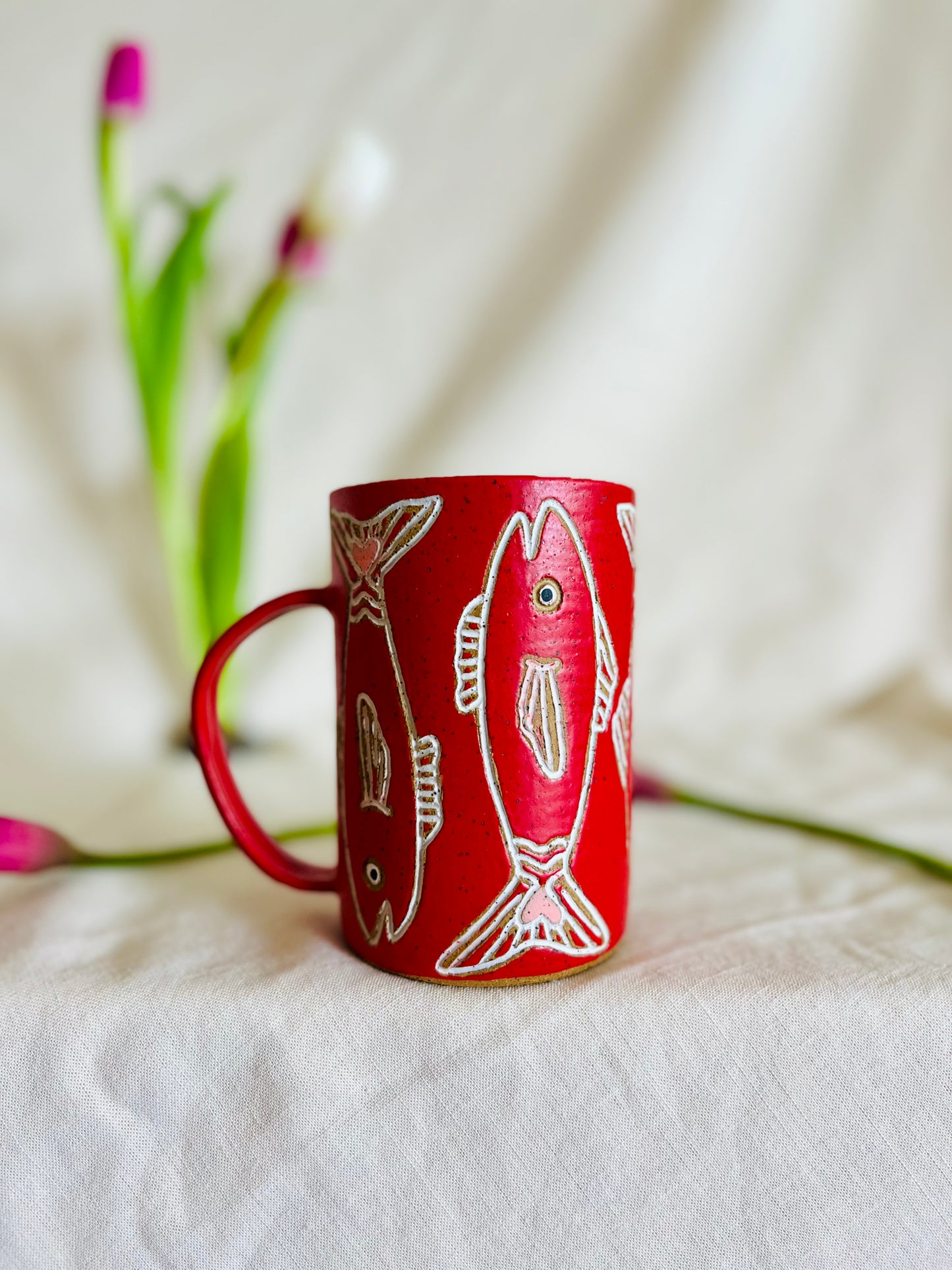 Love Fish Mug- red