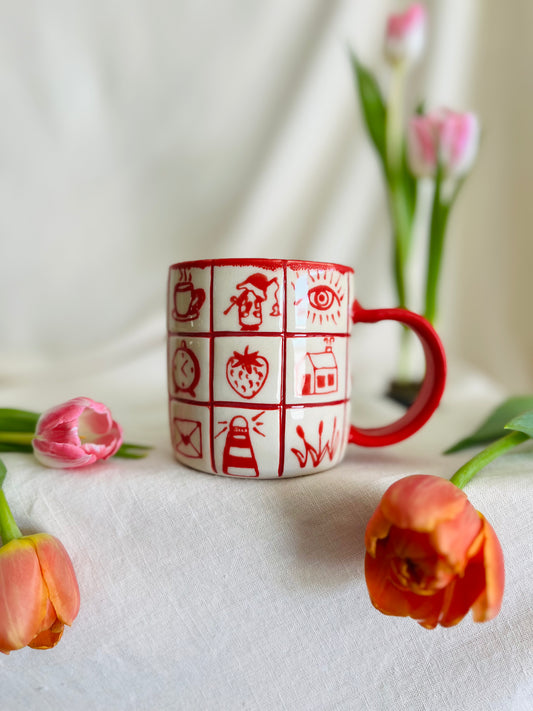 Red Work Quilt Mug 5