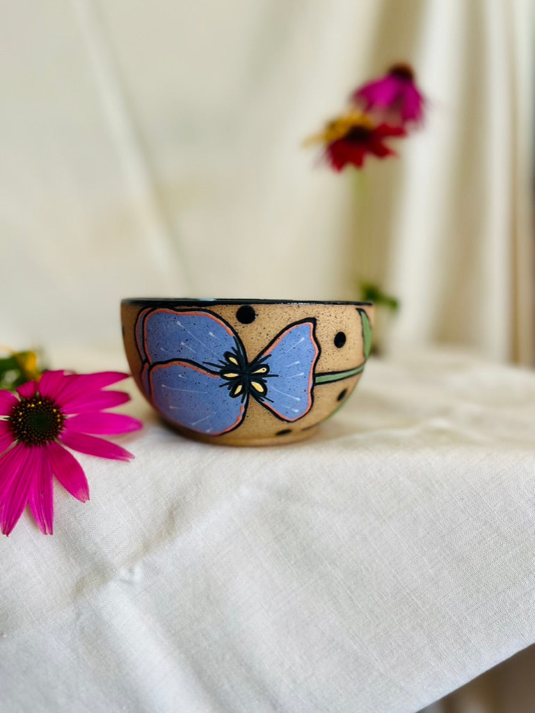 Violet Flower Snack Bowl