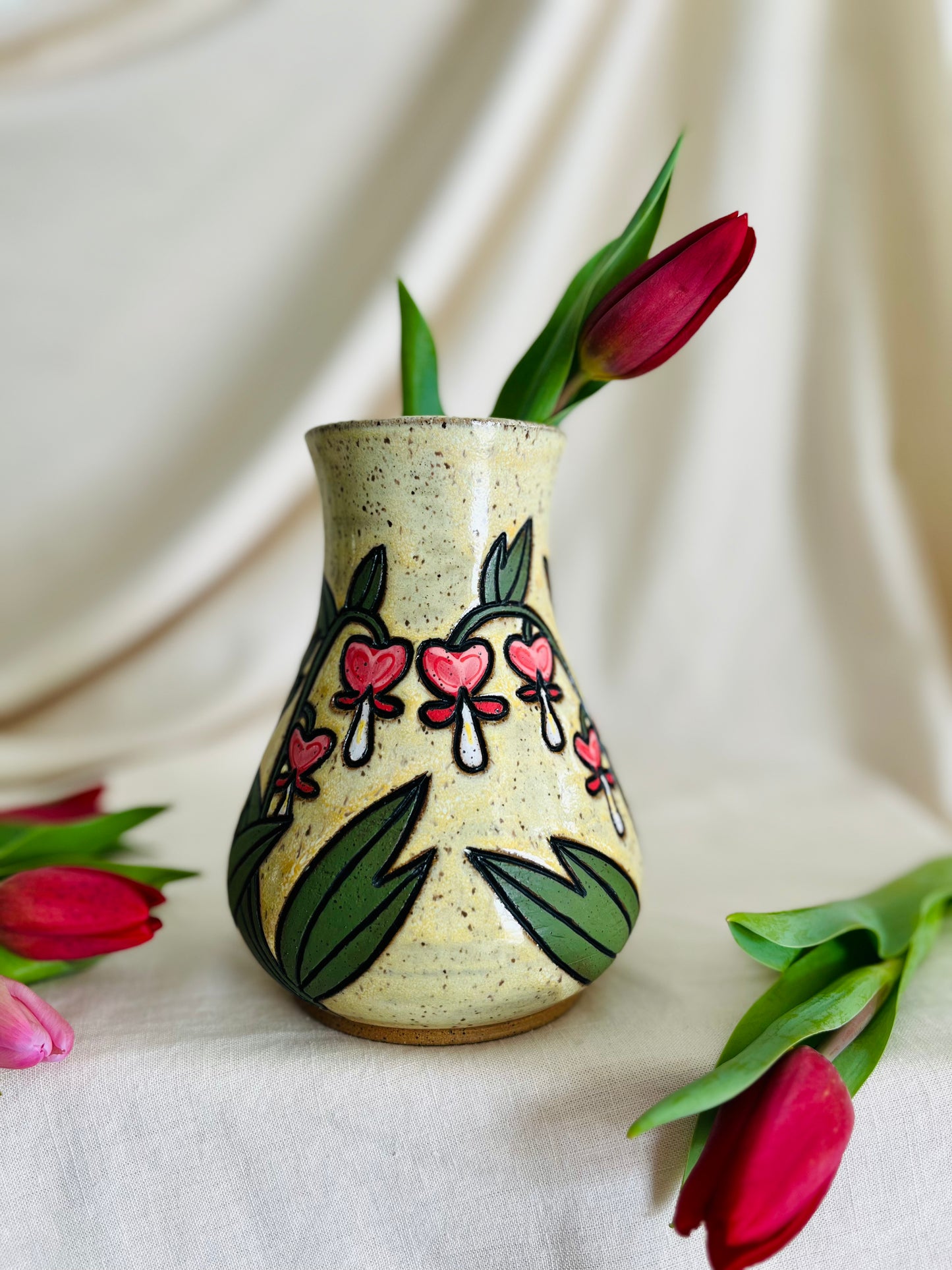 Bleeding Hearts Vase