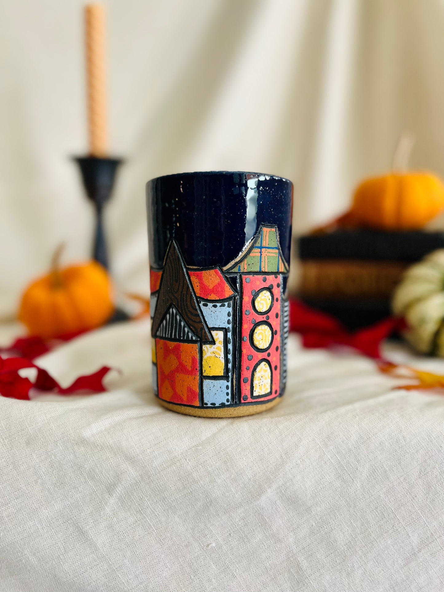 Patchwork Spooky Village Mug 2