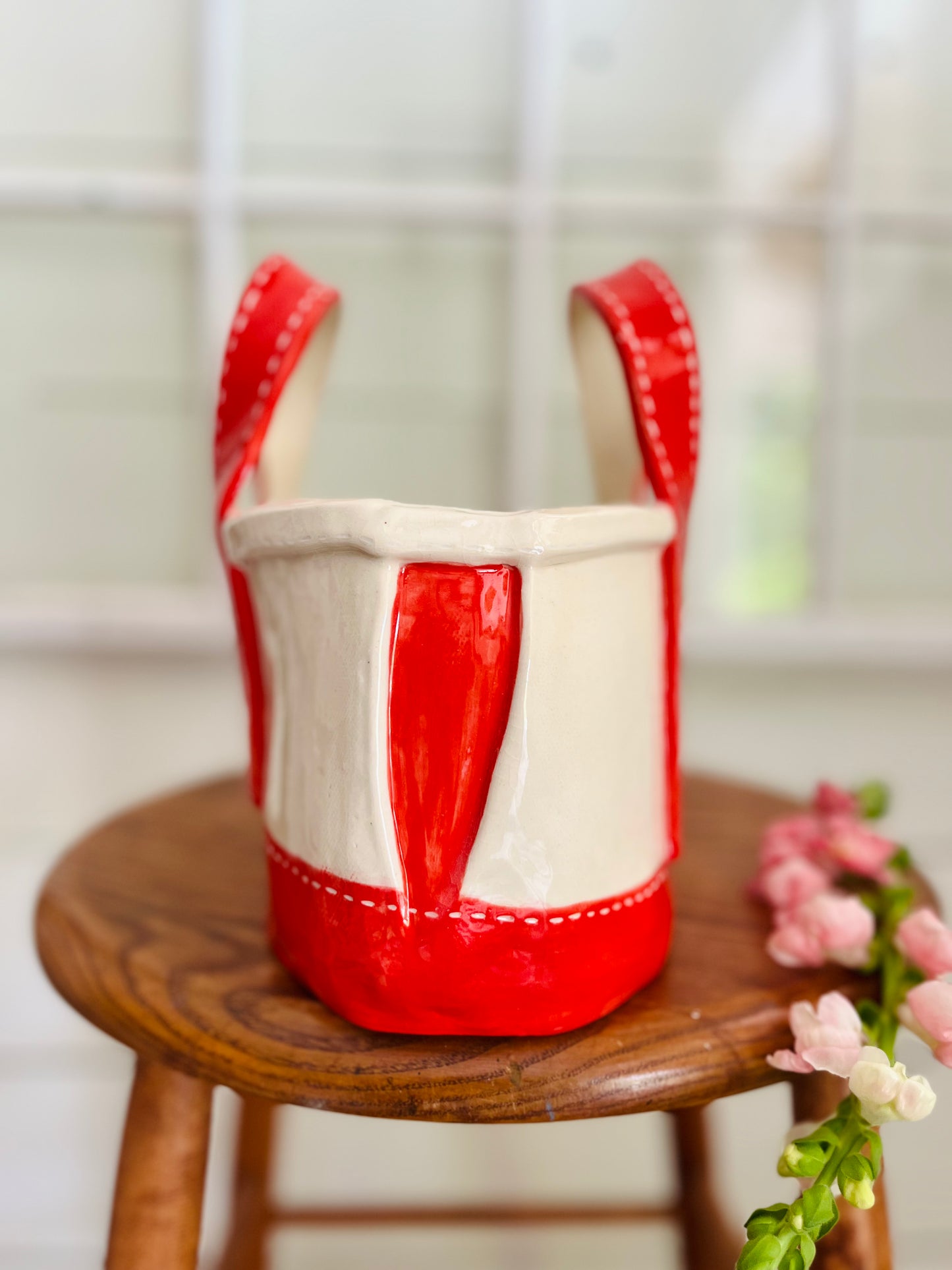 Tote Bag Planter: large red *markdown*