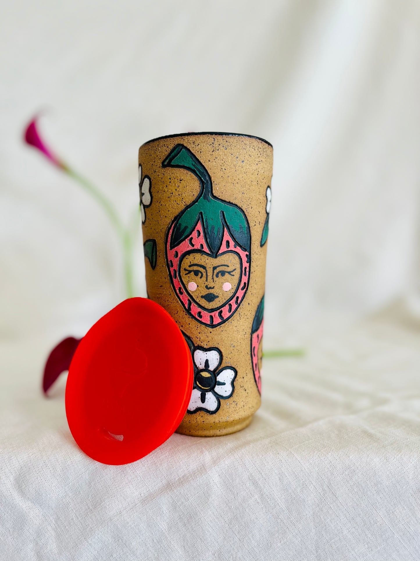 Strawberry Head Travel Cup