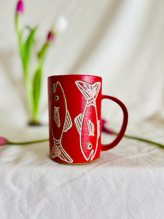 Love Fish Mug- red