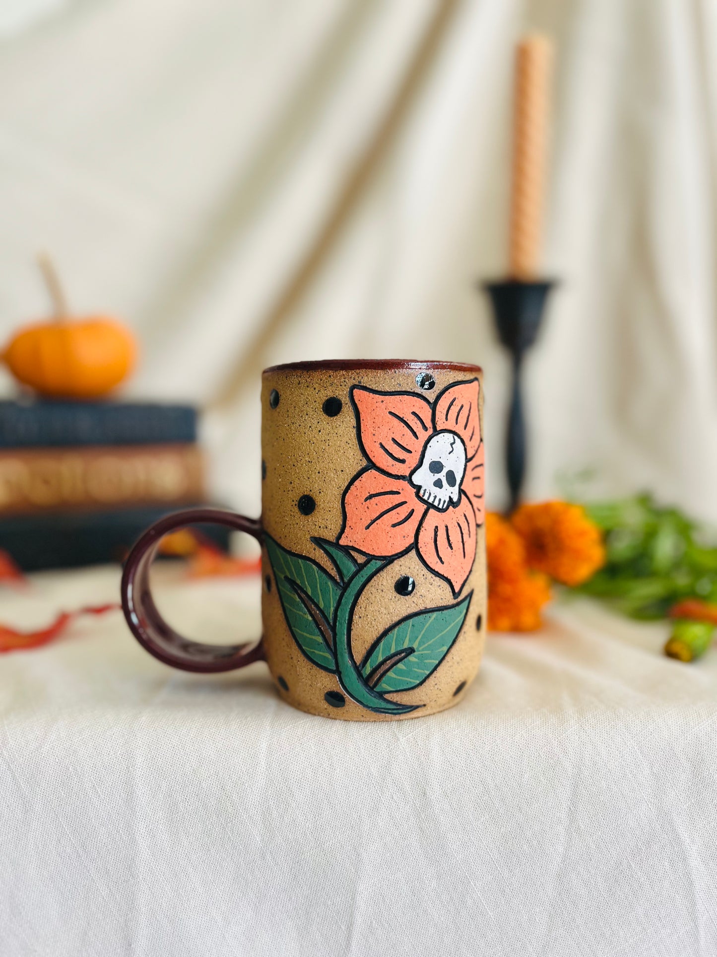 Skull Flower Mug 1