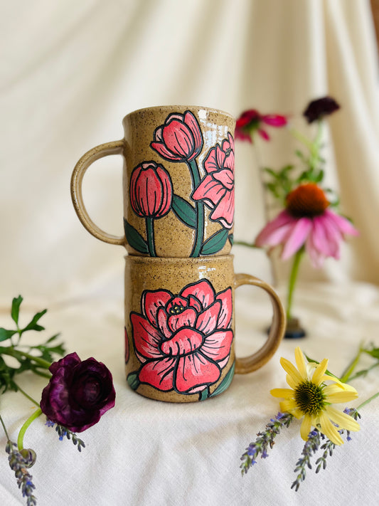 Peony Mug: red