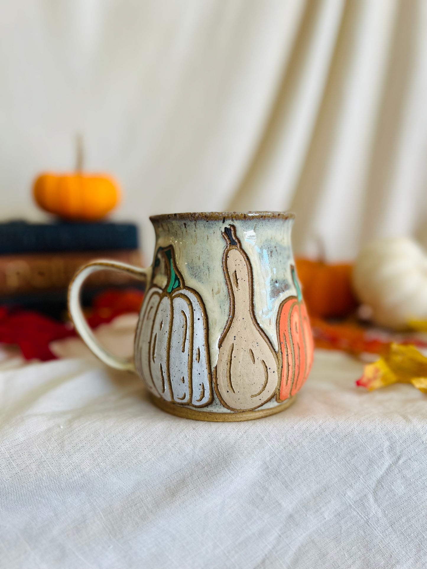 Gourds N' Pumpkins N' Cat Mug 2