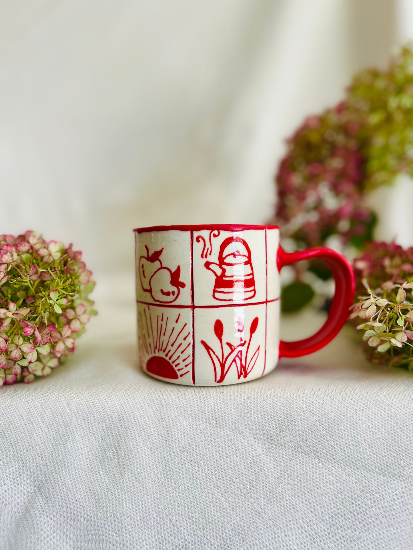 Redwork Quilt Mug 1
