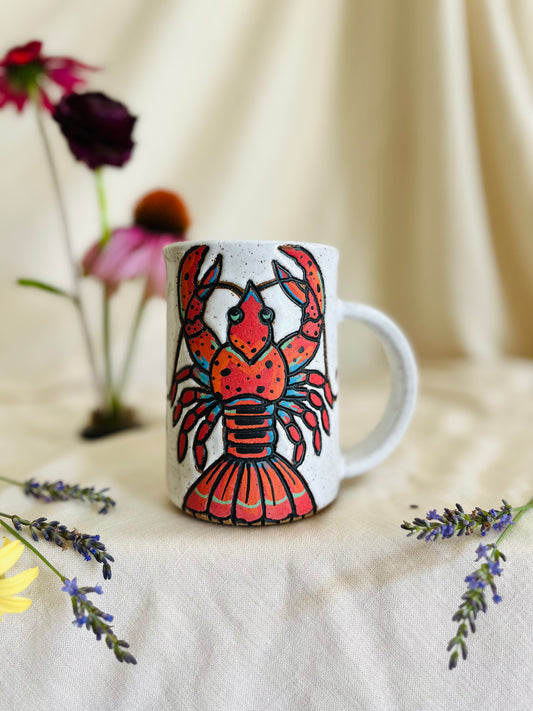 Lobster Mug: white