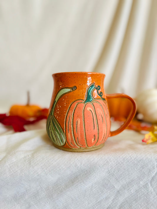 Gourds N' Pumpkins Mug- orange