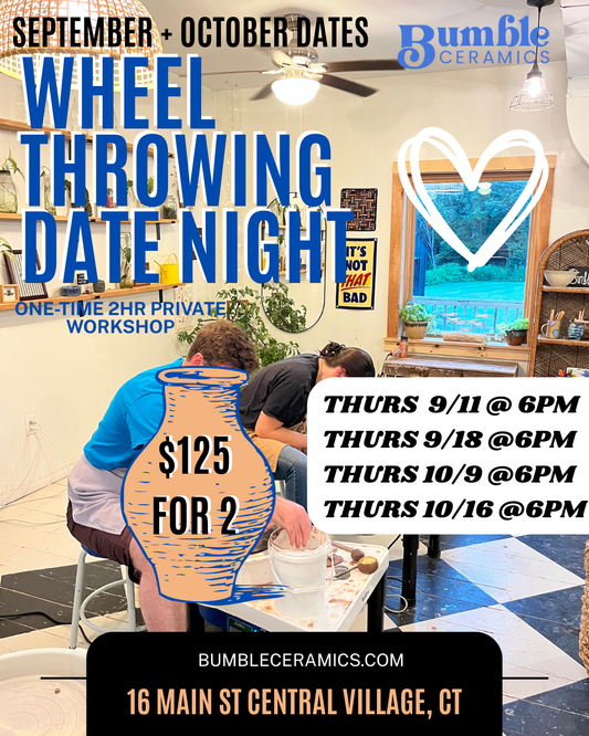 Wheel Throwing Workshop: date night (2 adults)